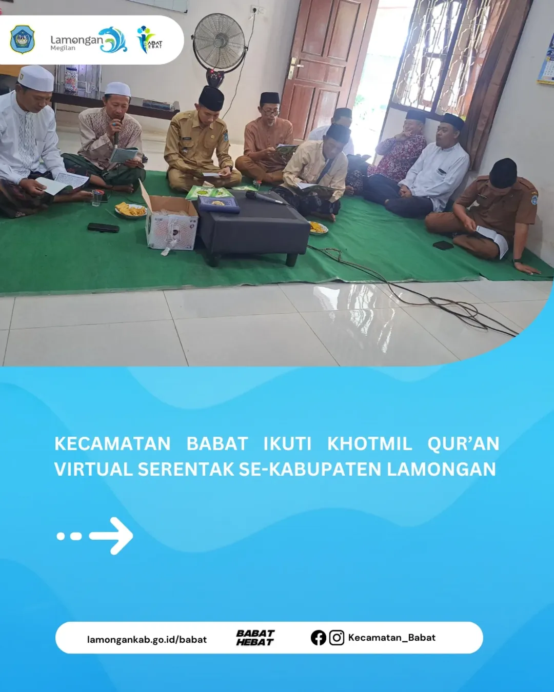 Foto: Kecamatan Babat Ikuti Khotmil Qur'an Virtual Serentak Se-Kabupaten Lamongan