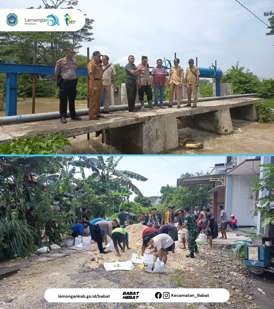 Foto: Peninjauan Lokasi Terdampak Luapan Air Sungai Moropelang Di Desa Moropelang