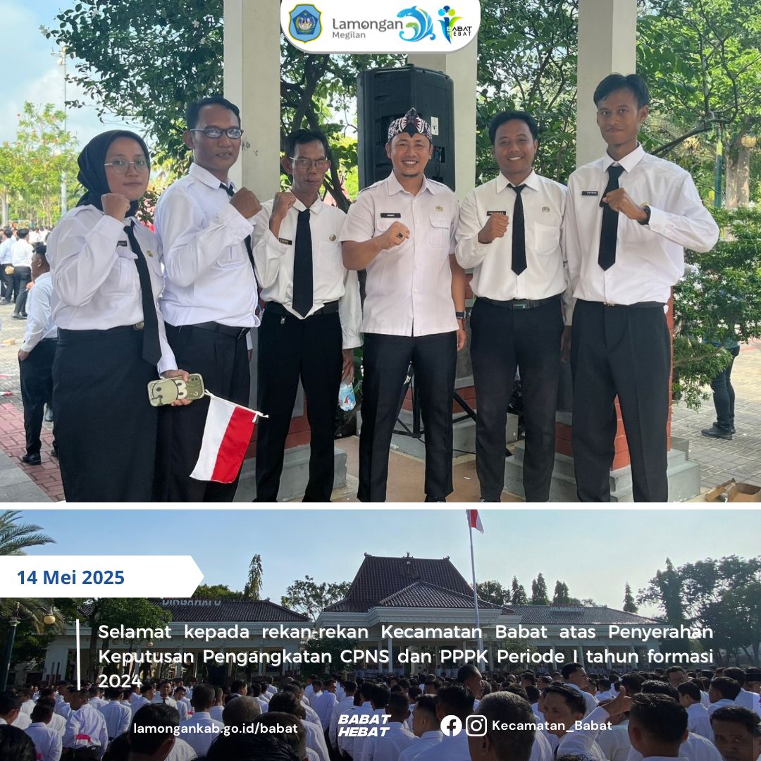 Penyerahan Keputusan Pengangkatan CPNS dan PPPK Periode 1 Pemerintah Kabupaten Lamongan Formasi 2024