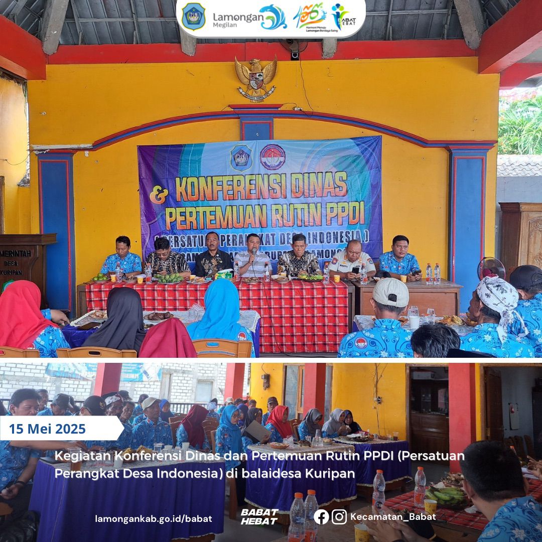 Konferensi Dinas dan Pertemuan Rutin PPDI Kecamatan Babat Digelar di Balai Desa Kuripan