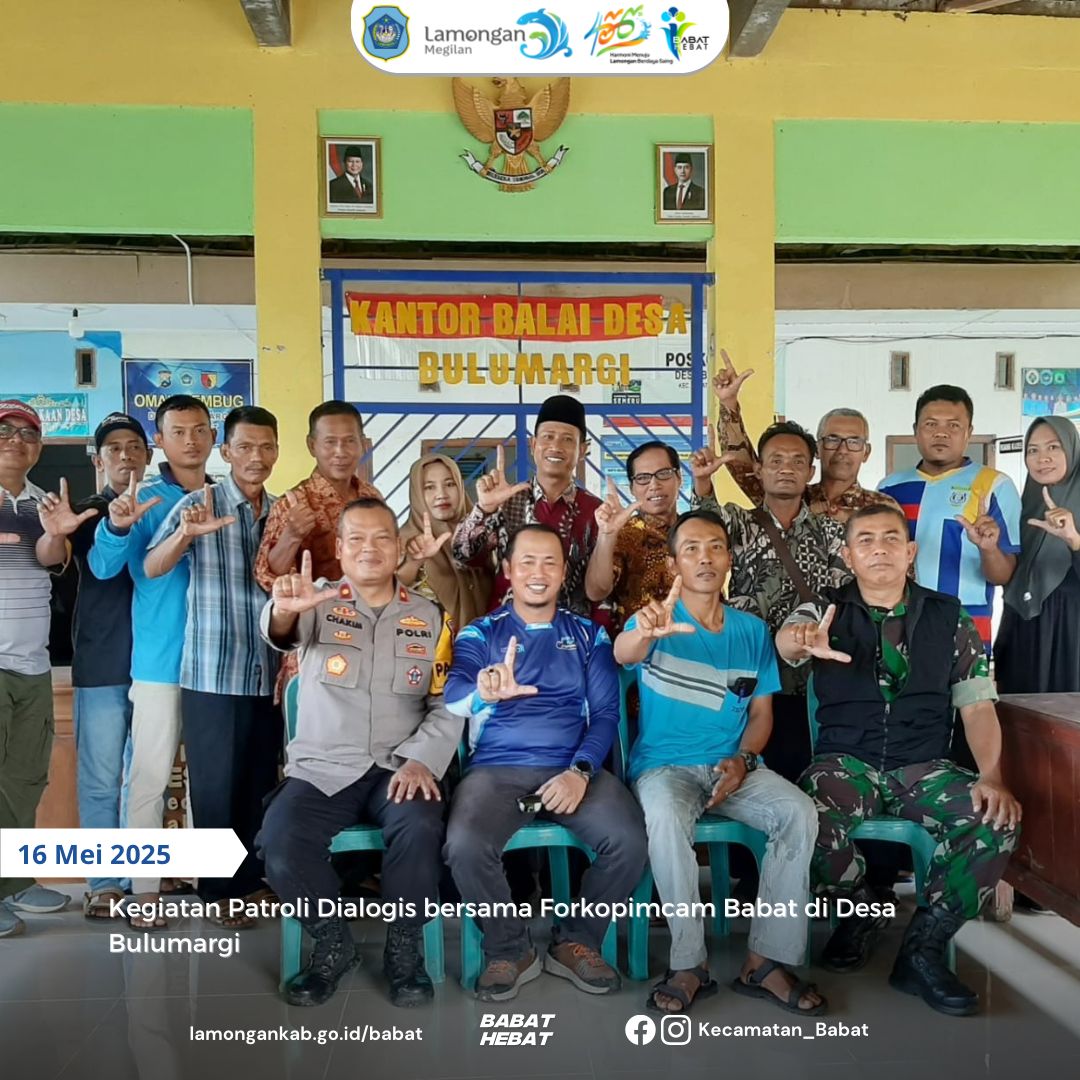 Forkopimcam Babat Gelar Patroli Dialogis Keliling Desa Naik Motor Trail