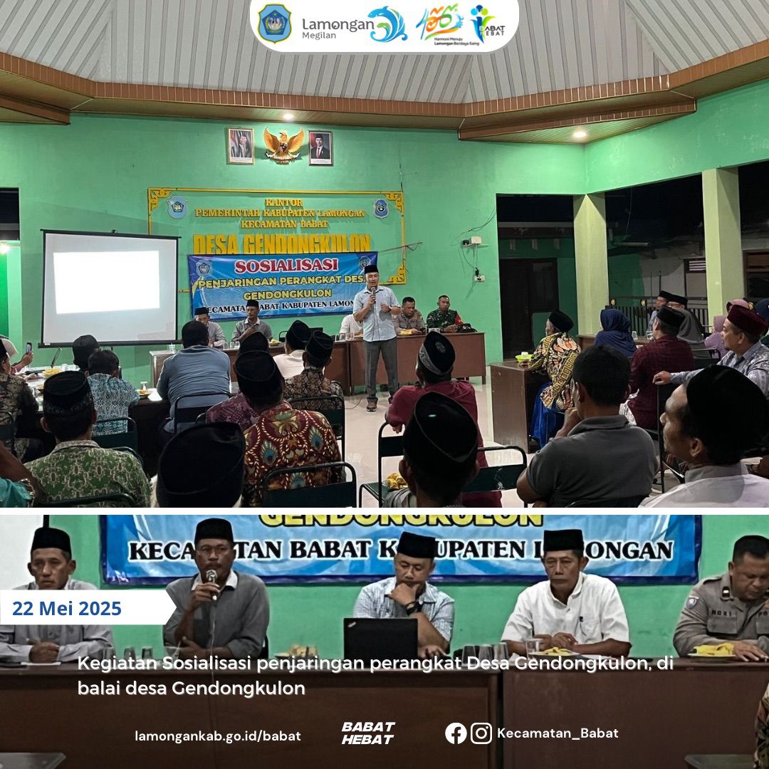 Sosialisasi Penjaringan Perangkat Desa Gendongkulon, Kecamatan Babat