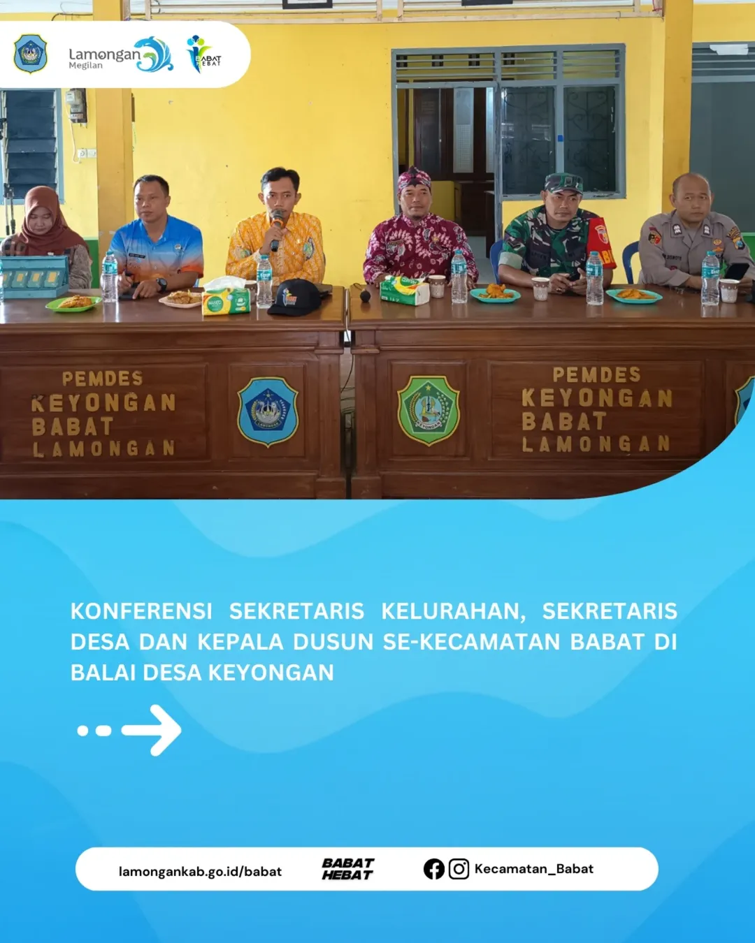 Foto: Konferensi Sekretaris Desa/Sekretaris Kelurahan dan Kepala Dusun (Kasun) se-Kecamatan Babat