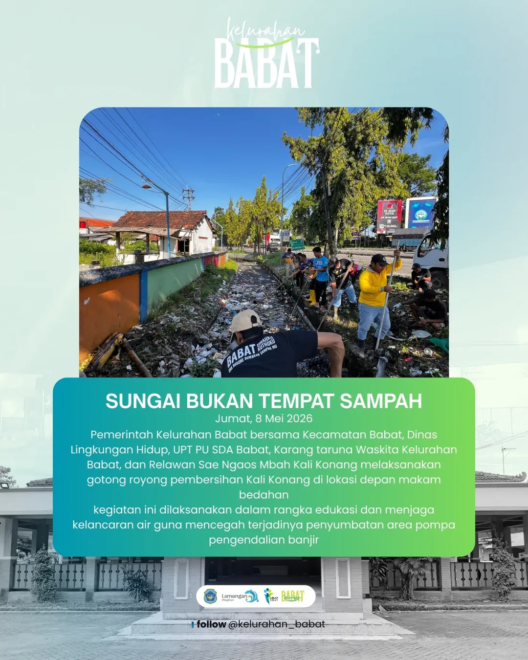 Foto: gotong royong pembersihan Kali Konang