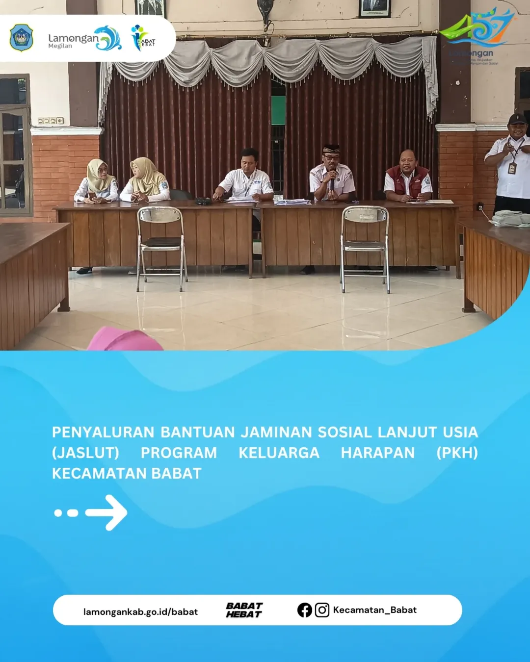 Foto: Penyaluran Bantuan Jaminan Sosial Lanjut Usia (Jaslut) Program Keluarga Harapan (PKH) Kecamatan Babat