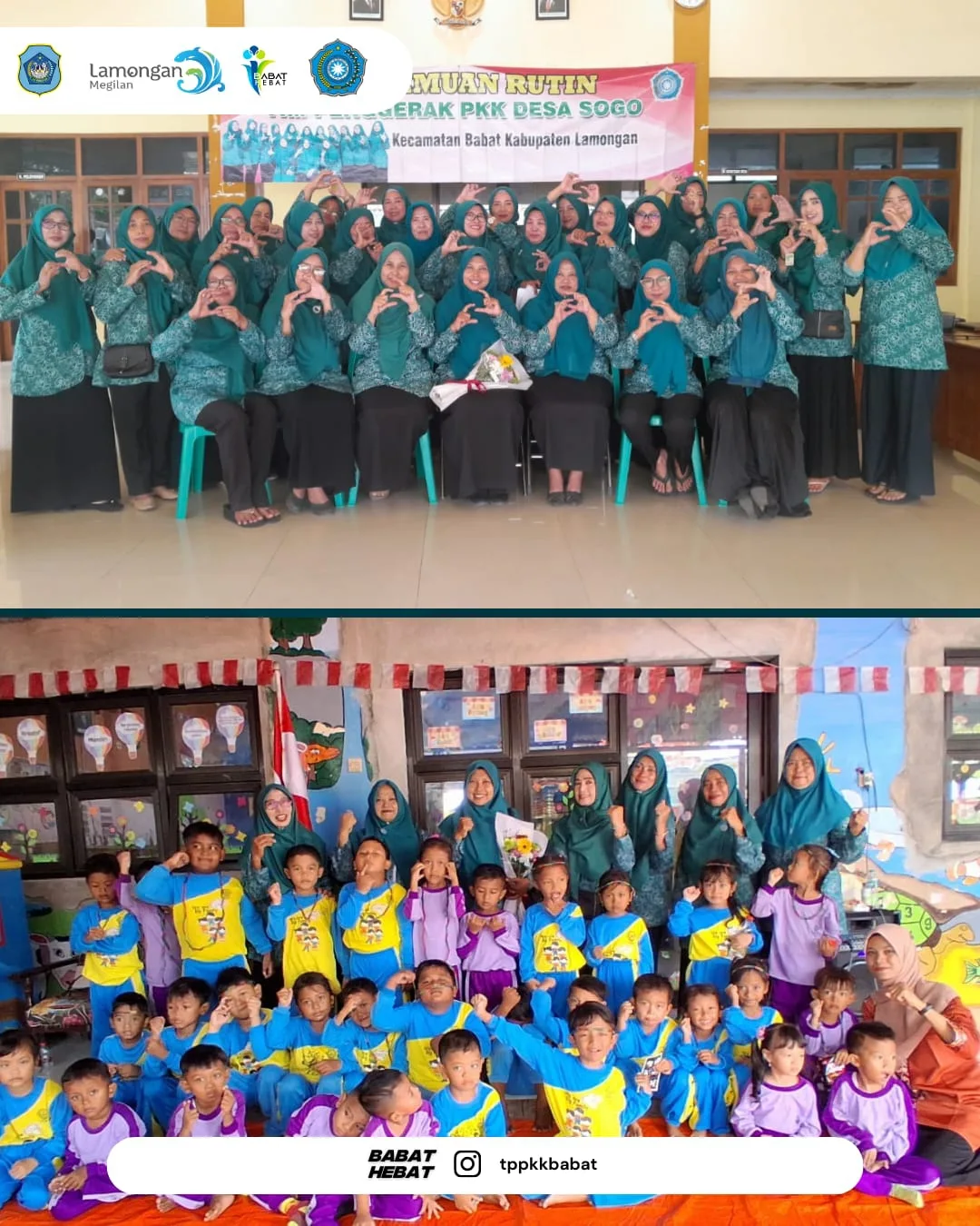 Foto: Giat TP PKK Kecamatan Babat Pembinaan Administrasi PKK di Desa Sogo dan Kunjungan TK Darma Wanita