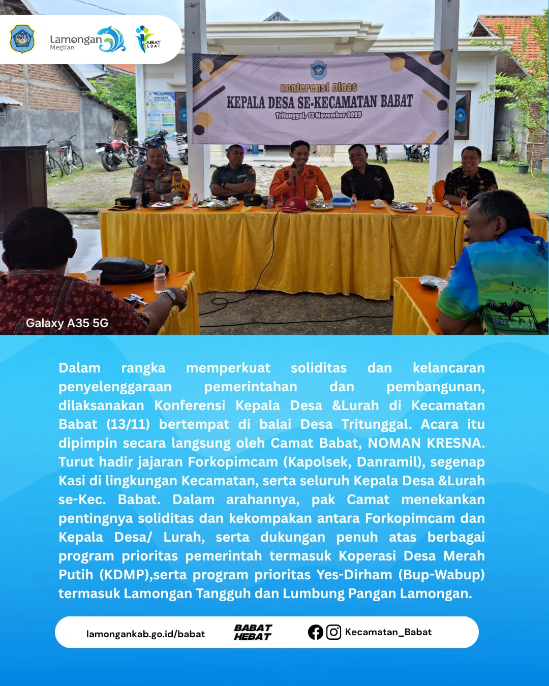 Foto: PERKUAT SOLIDITAS, BABAT GELAR KONFERENSI KEPALA DESA &LURAH