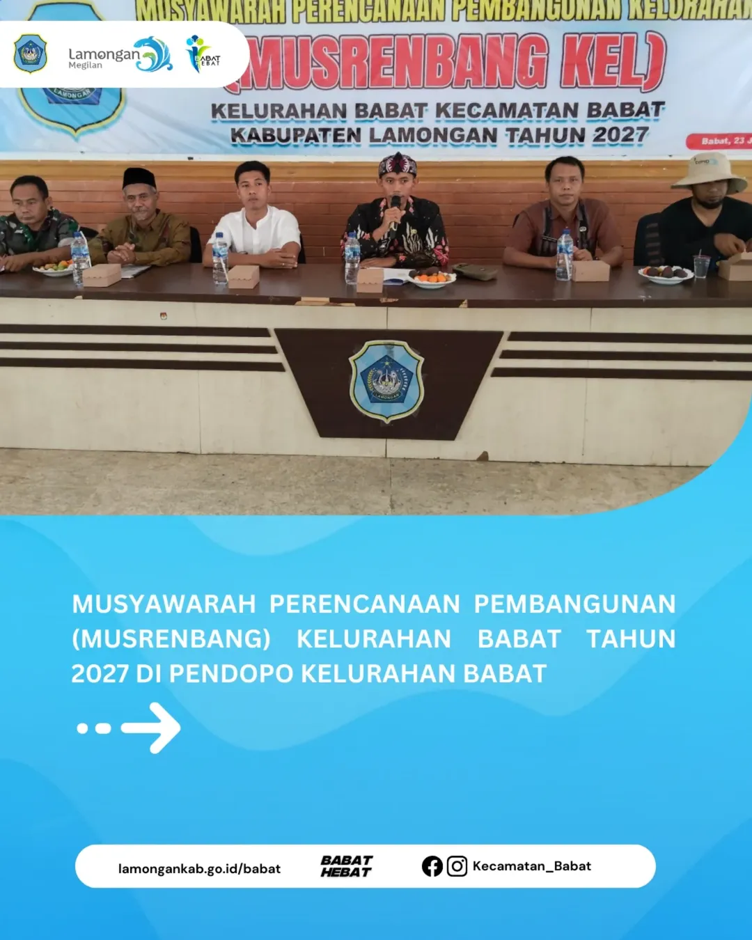 Foto: Musyawarah Perencanaan Pembangunan (Musrenbang) Kelurahan Babat Tahun 2027