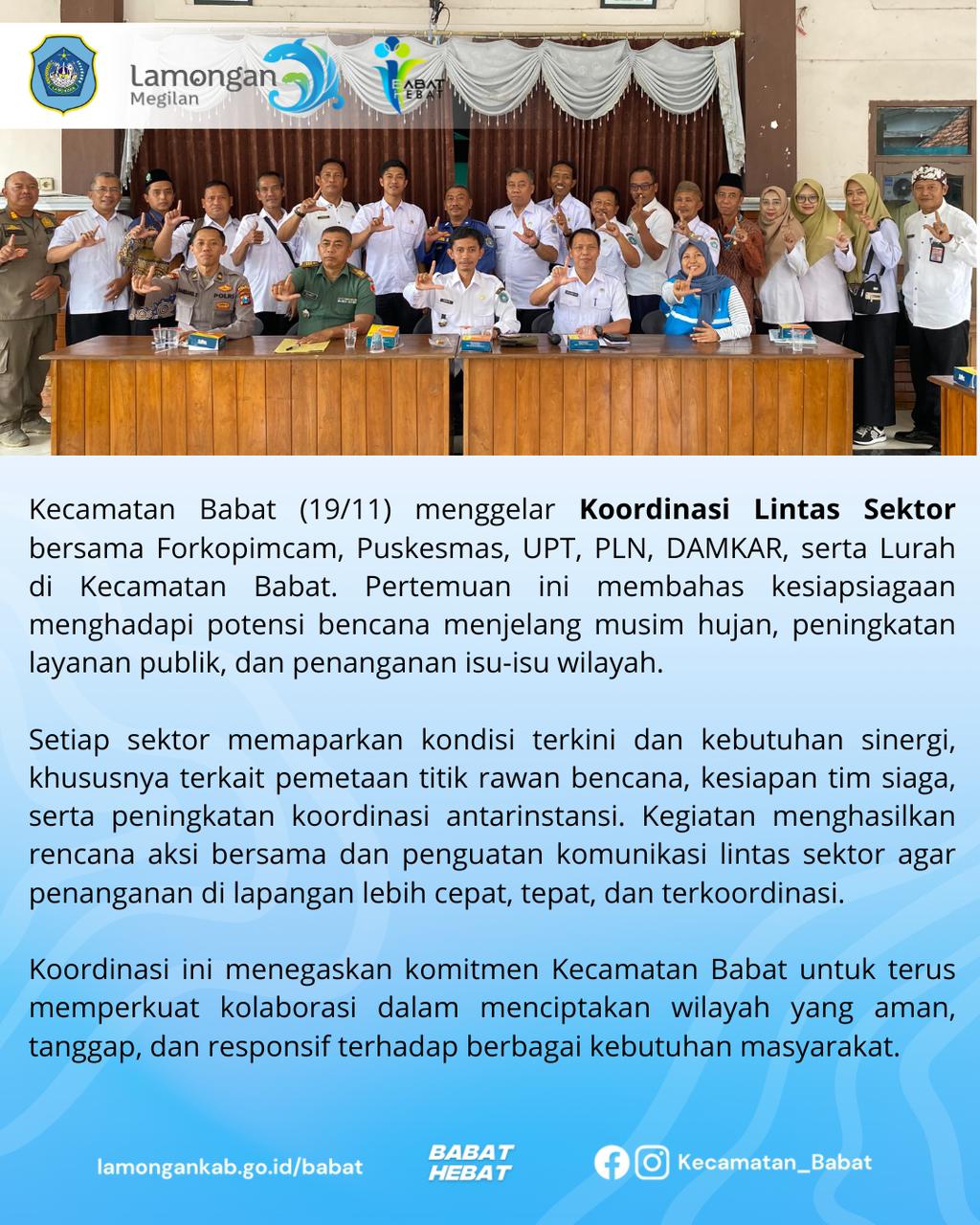 Foto: KOORDINASI LINTAS SEKTOR