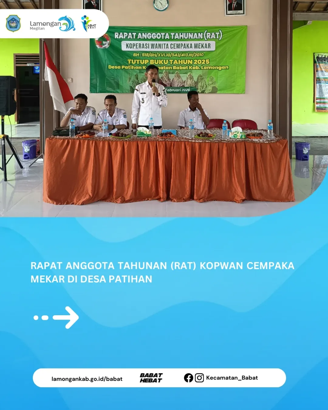 Foto: Rapat Anggota Tahunan (RAT) Koperasi Wanita (Kopwan) Cempaka Mekar Desa Patihan