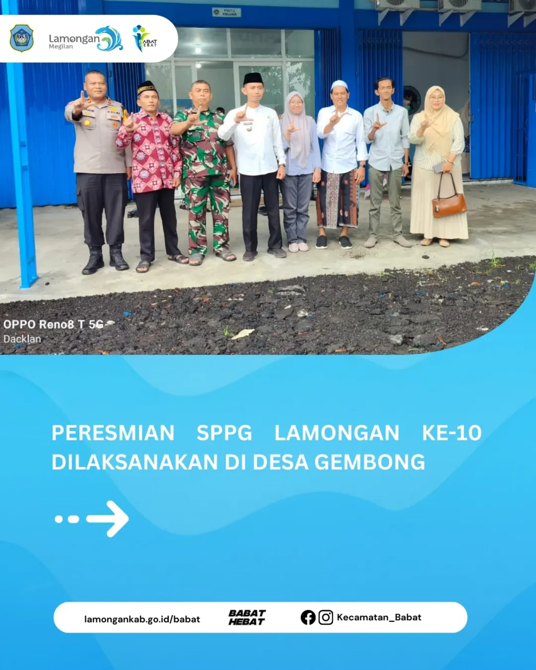 Foto: Peresmian SPPG Lamongan ke-10 dilaksanakan di Desa Gembong, Kecamatan Babat.