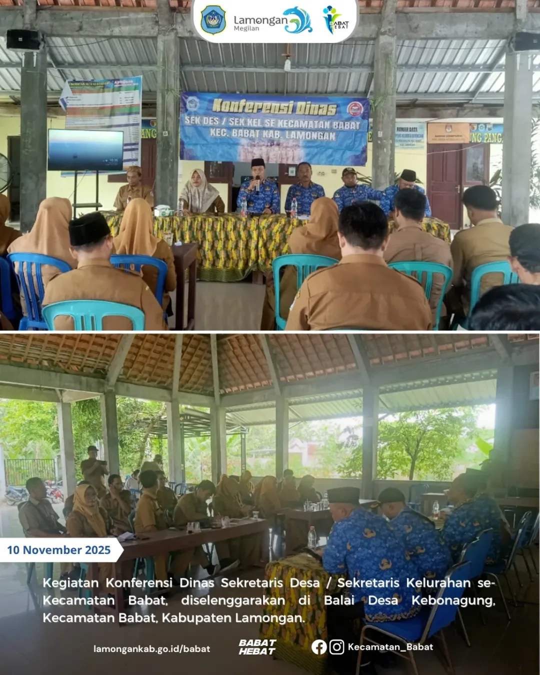 Foto: KONFERENSI DINAS SEKRETARIS DESA DAN SEKRETARIS KELURAHAN SE-KECAMATAN BABAT
