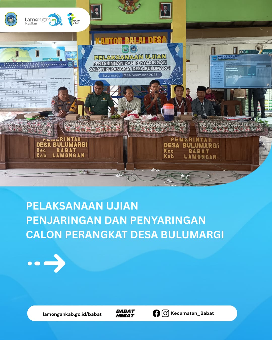 Foto: UJIAN CALON PERANGKAT DESA BULUMARGI
