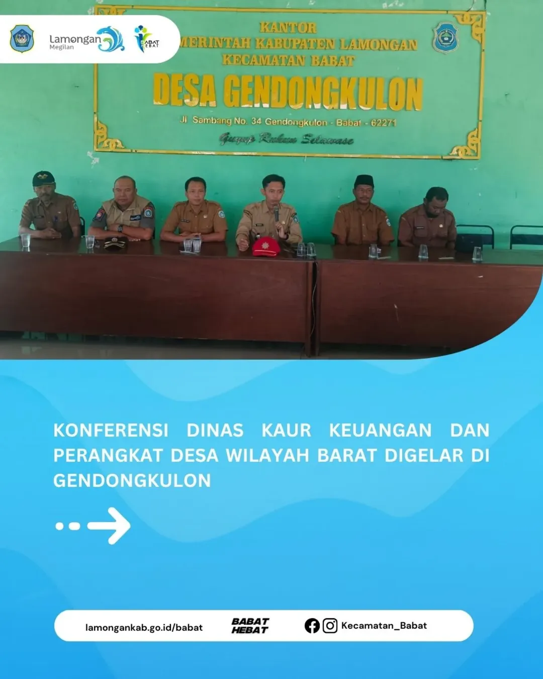 Foto: Konferensi Dinas Kaur Keuangan beserta perangkat desa wilayah barat dilaksanakan di Balai Desa Gendongkulon