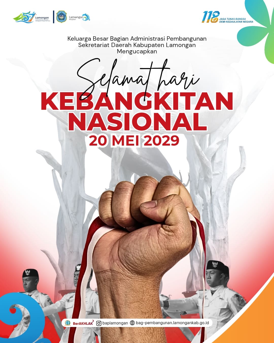 Foto: Selamat Hari Kebangkitan Nasional ke 118: Upacara Peringatan dipimpin Bupati Lamongan