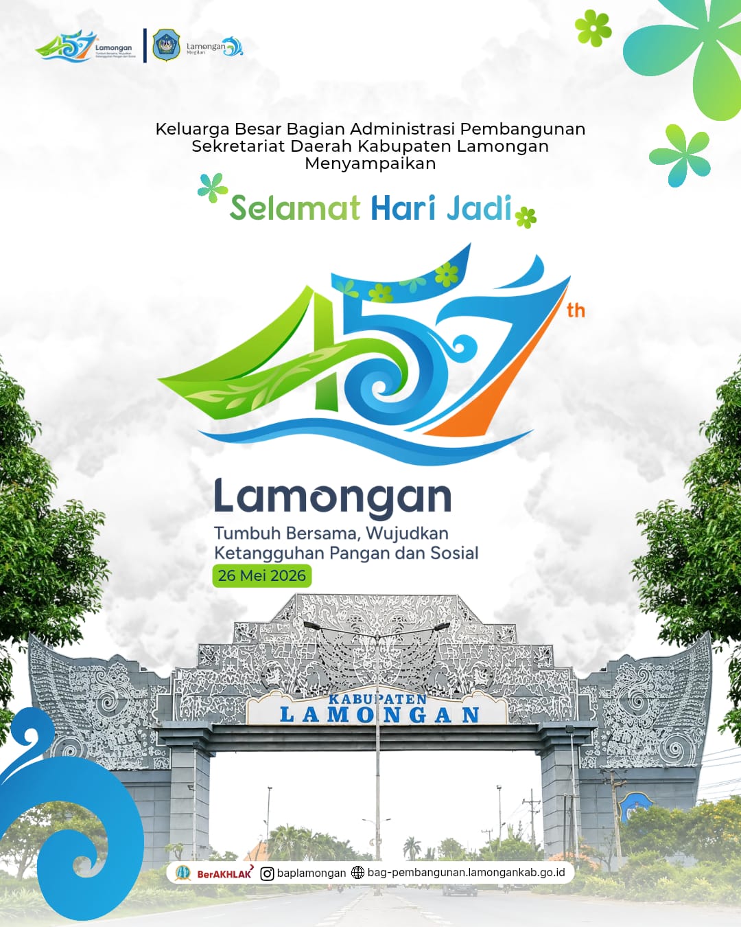 Foto: Sugeng Tanggap Warsa Kabupaten Lamongan ke-457!