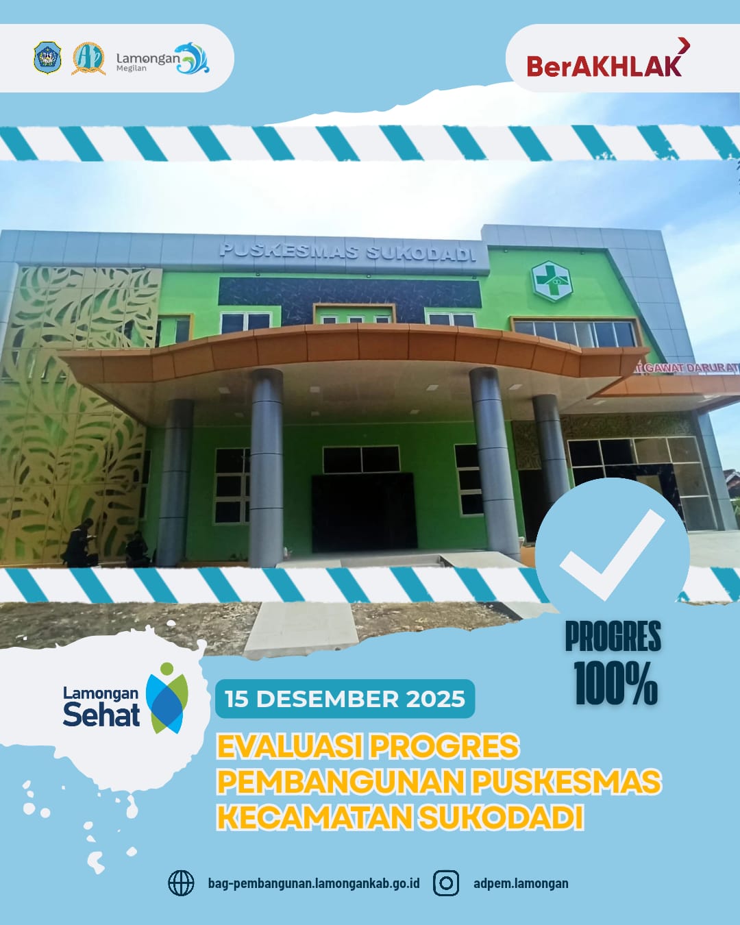 Foto: Evaluasi Akhir Pembangunan Puskesmas Sukodadi, Progres Capai 100 Persen