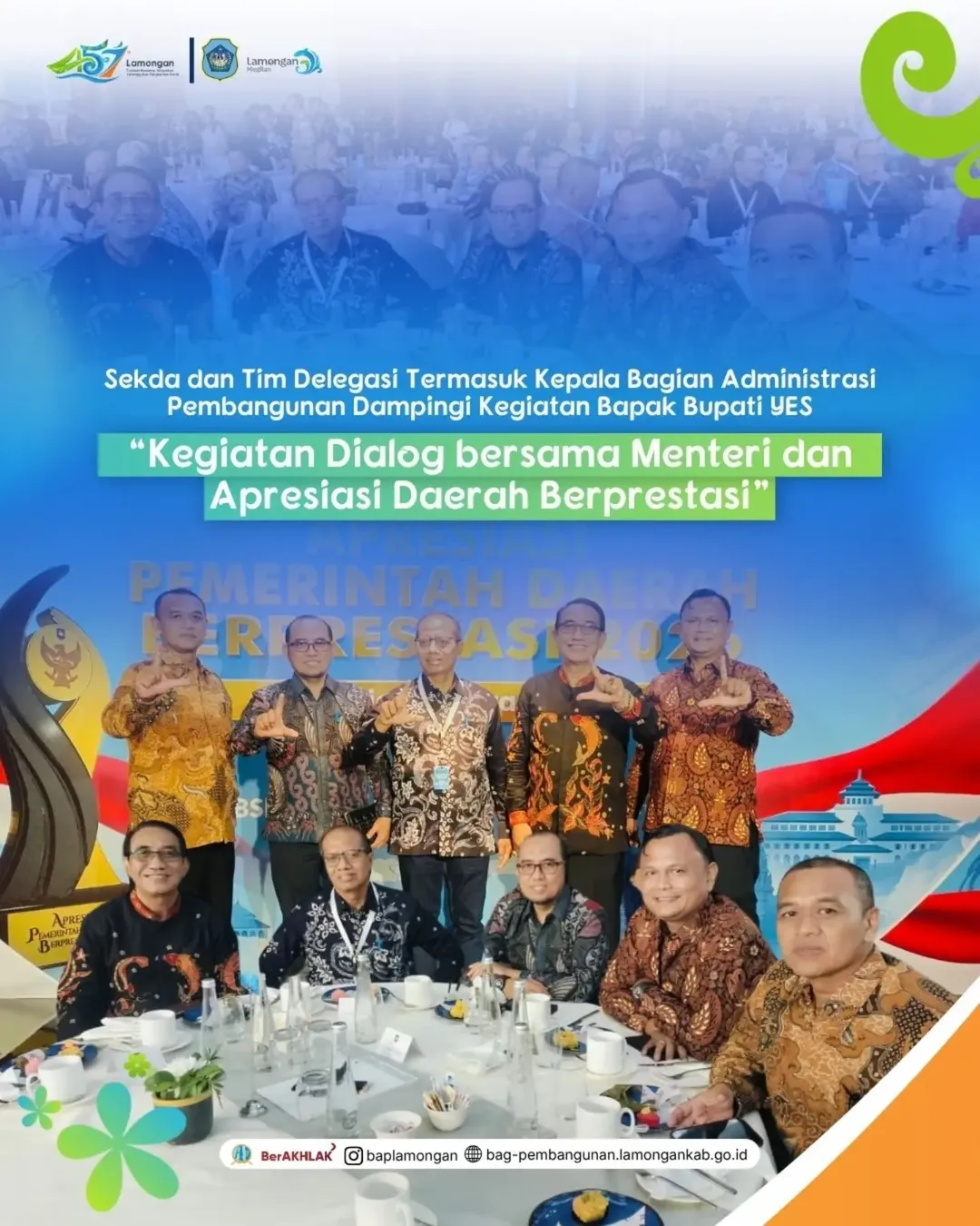 Foto: Sekda dan Tim Delegasi Termasuk Kepala Bagian Administrasi Pembangunan Dampingi Kegiatan Bapak Bupati YES