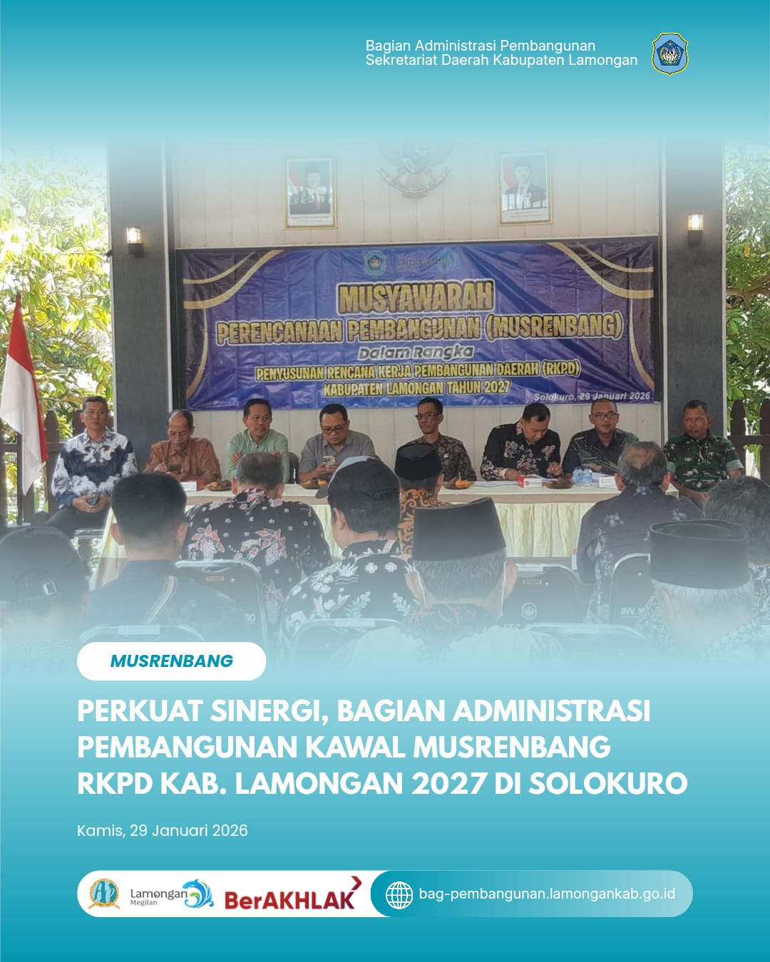 Foto: Perkuat Sinergi Wilayah Utara, Bagian Administrasi Pembangunan Kawal Musrenbang RKPD 2027 di Solokuro