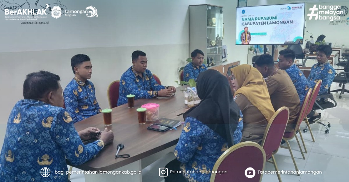 Kunjungan Kerja Bagian Tata Pemerintahan Setda Kabupaten Bojonegoro Terkait Penyelenggaraan Nama Rupabumi