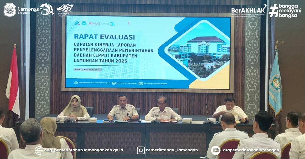 Foto: Rapat Evaluasi Capaian Kinerja LPPD Kabupaten Lamongan Tahun Anggaran 2025