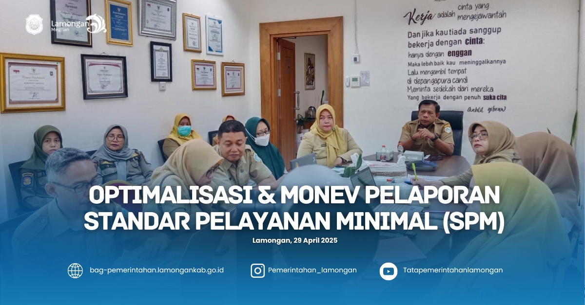 Optimalisasi & Monev Pelaporan Standar Pelayanan Minimal