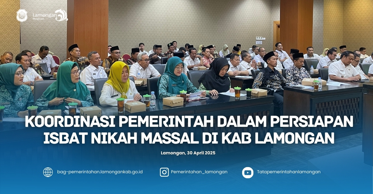 Pemerintah Kabupaten Lamongan Membahas Terkait Persiapan Isbat Nikah Massal