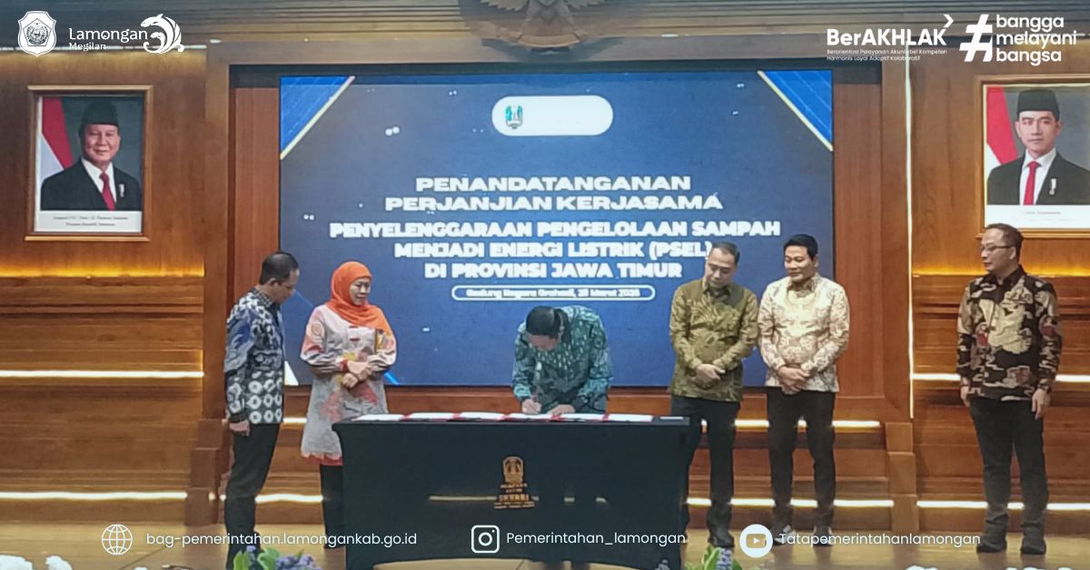 Foto: Penandatanganan Perjanjian Kerja Sama (PKS) Pengelolaan Sampah Menjadi Energi Listrik (PSEL)