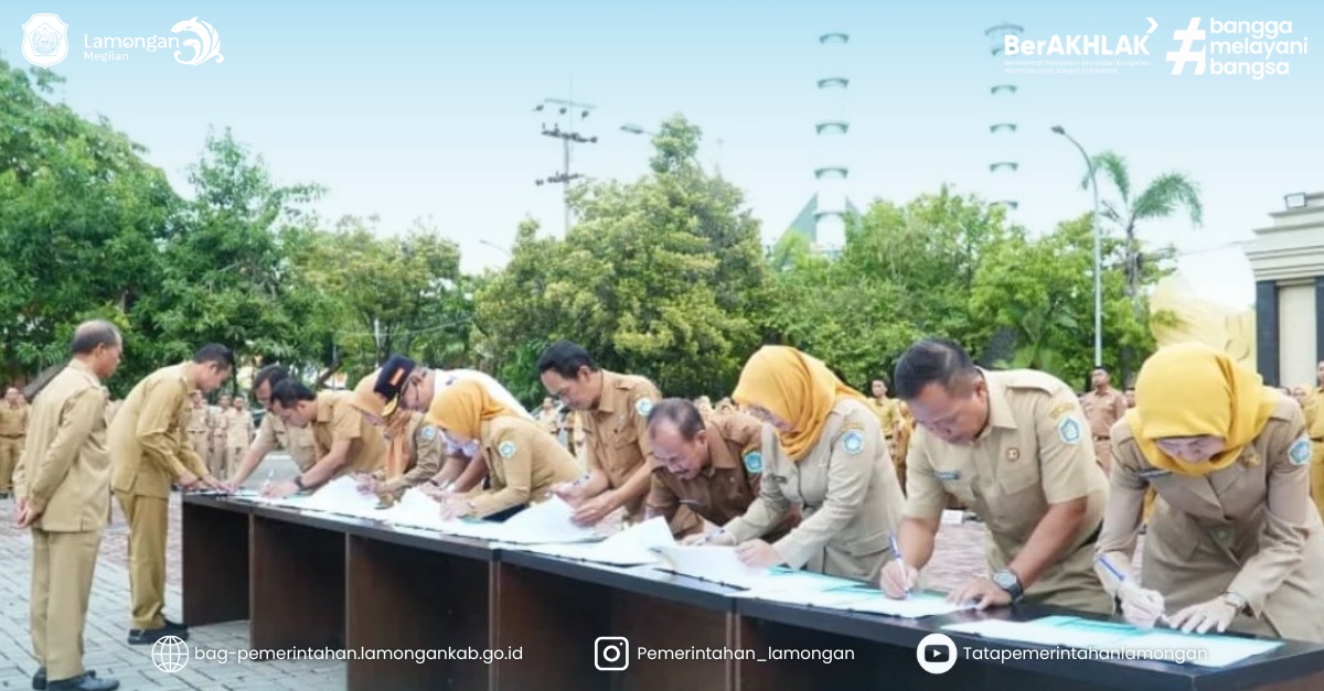 Foto: Pemkab Lamongan Melaksanakan Penandatanganan Perjanjian Kinerja Tahun 2026