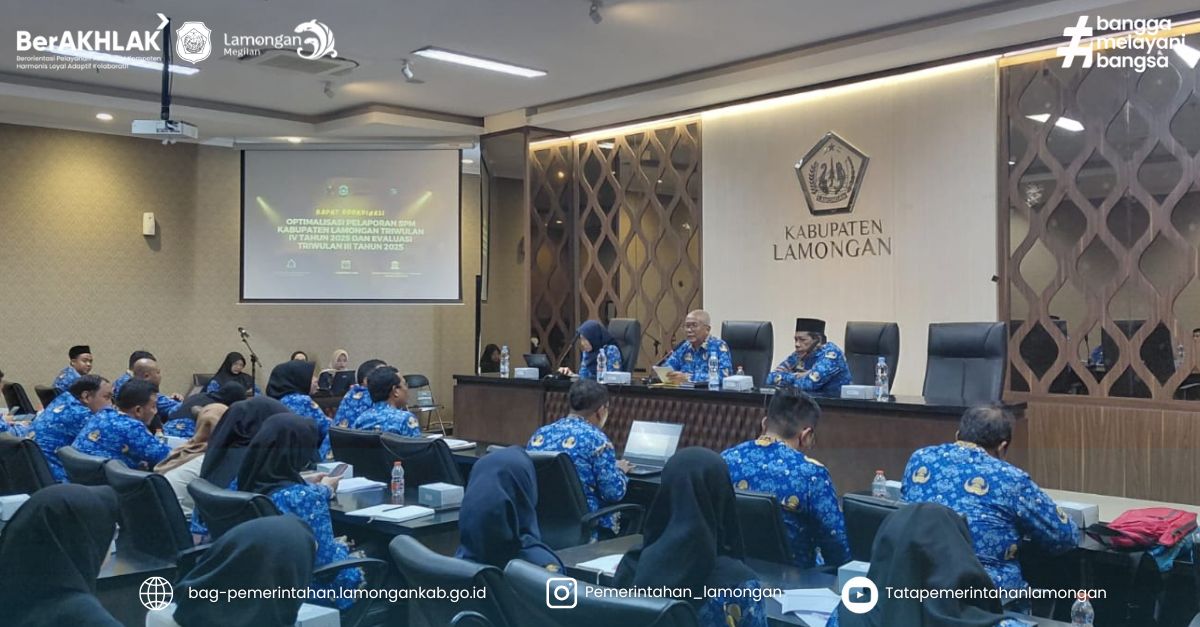 Rapat Koordinasi Optimalisasi dan Evaluasi SPM Pemerintah Kabupaten Lamongan