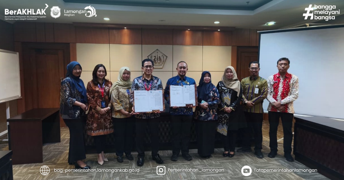 Foto: Penandatanganan Perjanjian Kerja Sama antara PT Bank Tabungan Negara (Persero) Tbk dengan Bapenda Kabupaten Lamongan