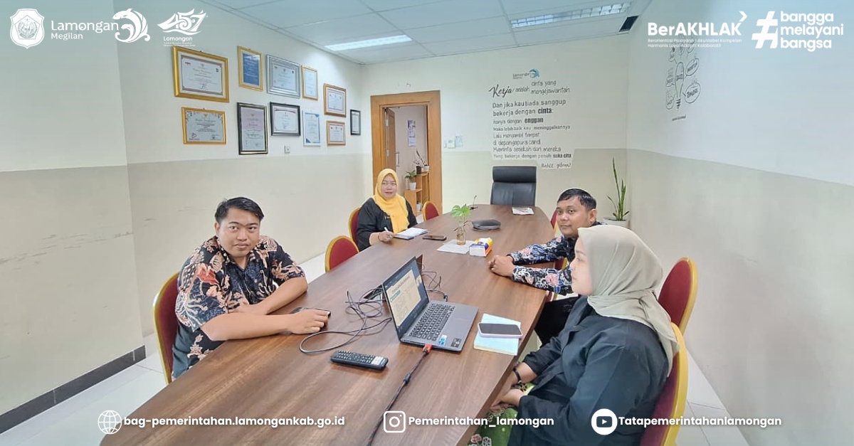 Foto: Sosialisasi Virtual terkait Publikasi Data Statistik Sektoral Melalui Aplikasi Satu Data Lamongan