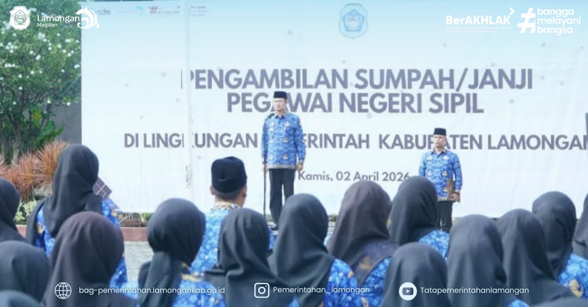 Foto: Apel Pengambilan Sumpah/Janji Pegawai Negeri Sipil (PNS) Di Lingkungan Pemkab Lamongan