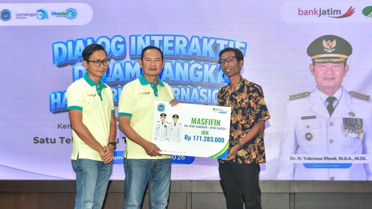 Foto: Perkuat Kolaborasi Tripartit, Bupati YES Tegaskan Komitmen Kesejahteraan Pekerja di May Day Lamongan