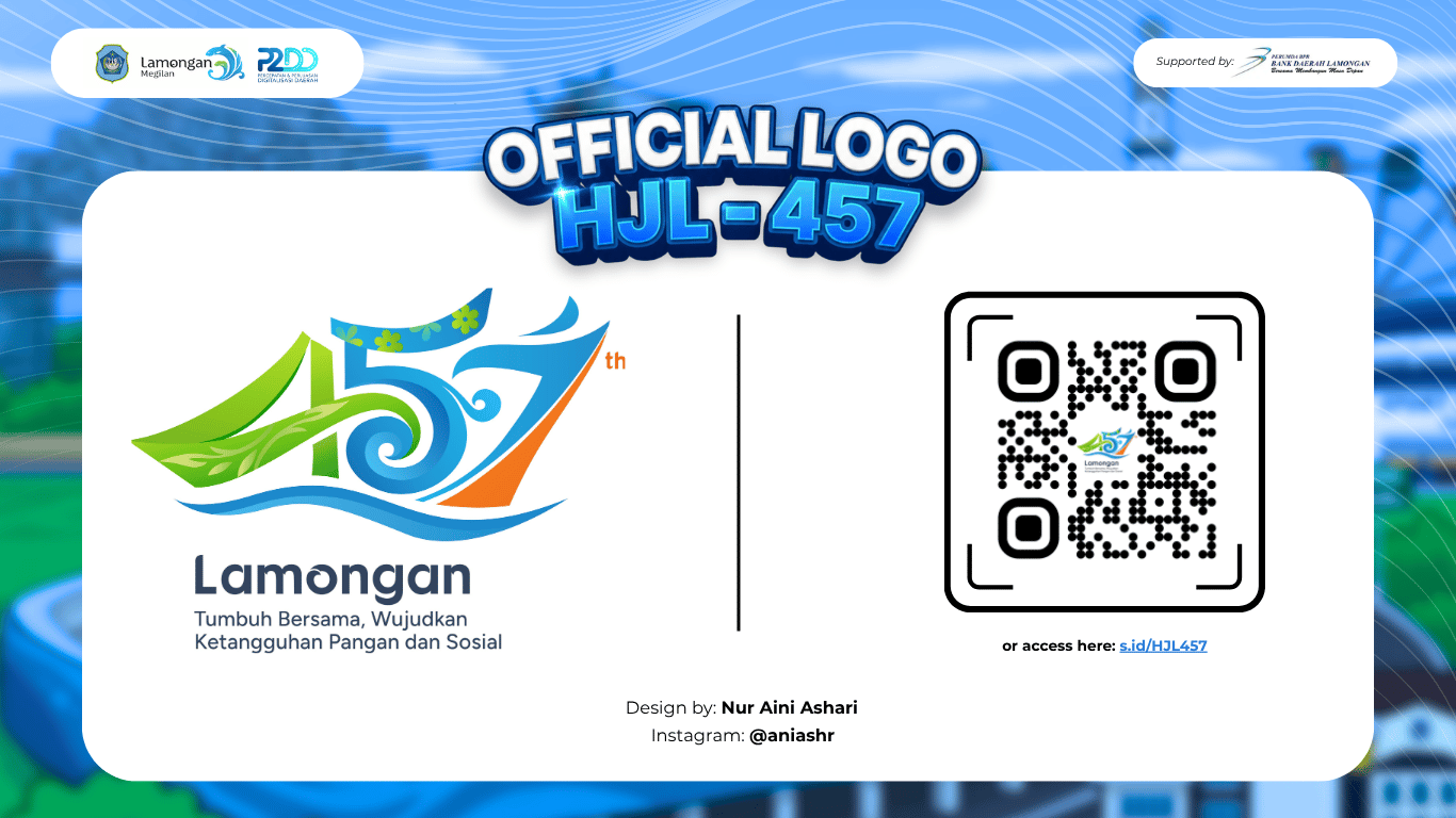 Foto: Dengan bangga kami umumkan Logo Resmi Hari Jadi Lamongan (HJL) ke-457!