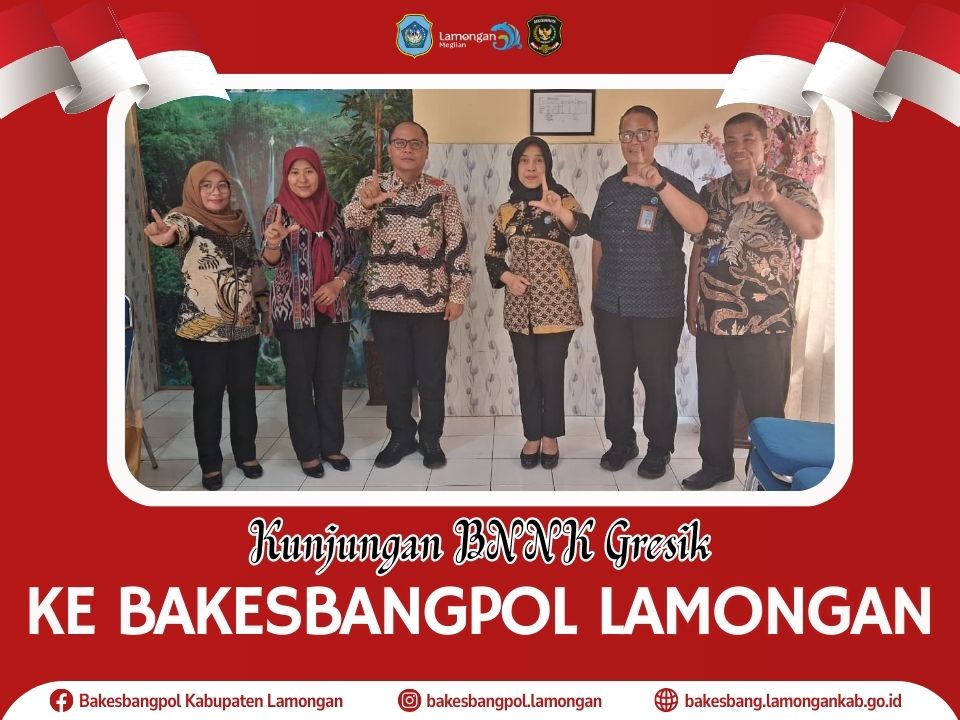 Foto: Bakesbangpol Lamongan Terima Kunjungan BNNK Gresik, Sinergi Penguatan P4GN di Kabupaten Lamongan