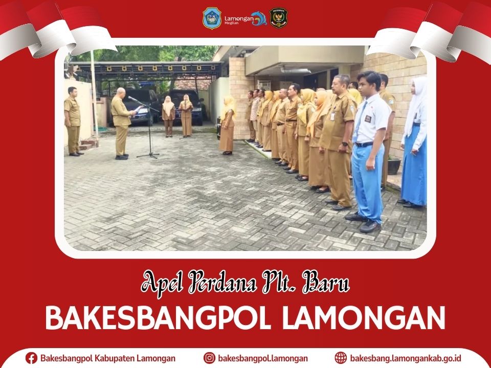 Foto: Plt. Kepala Baru Pimpin Apel Bakesbangpol Lamongan