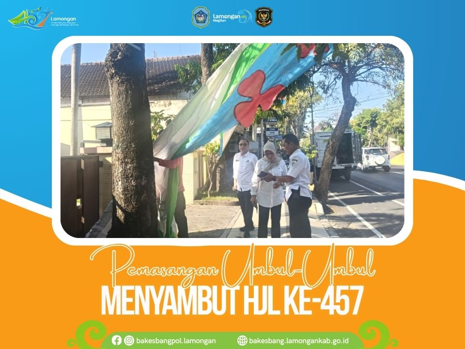 Foto: Pemasangan Umbul-Umbul Sambut HJL ke-457