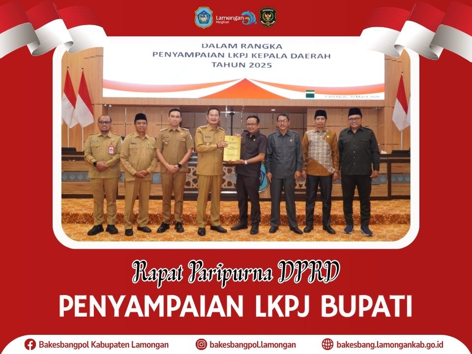 Foto: Sampaikan LKPJ Akhir 2025, Bupati Lamongan Paparkan Capaian Kinerja Pembangunan
