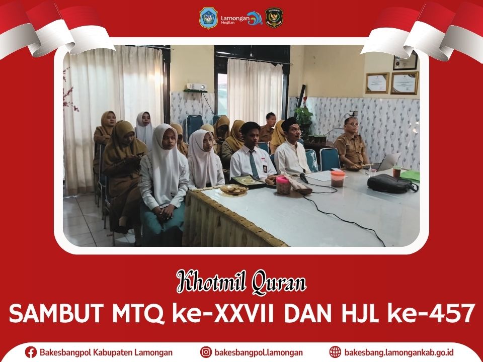 Foto: Bakesbangpol Lamongan Ikuti Khotmil Quran Serentak Sambut MTQ ke-XXVII dan HJL ke-457