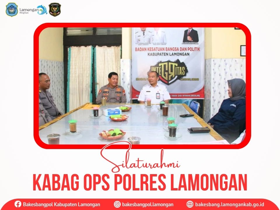 Silaturahmi Kabag Ops Polres Lamongan, Bahas Perkembangan Kamtibmas