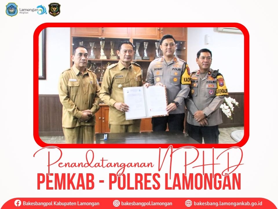 Pemkab Lamongan Tandatangani NPHD dengan Polres Lamongan