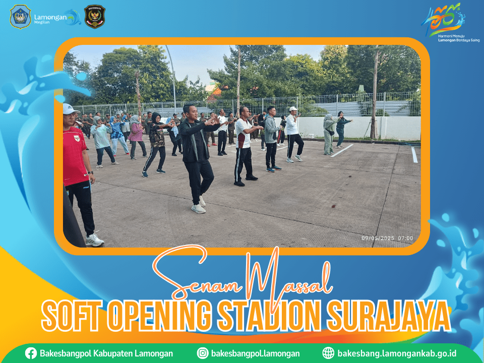 Senam Massal Meriahkan Soft Opening Stadion Surajaya