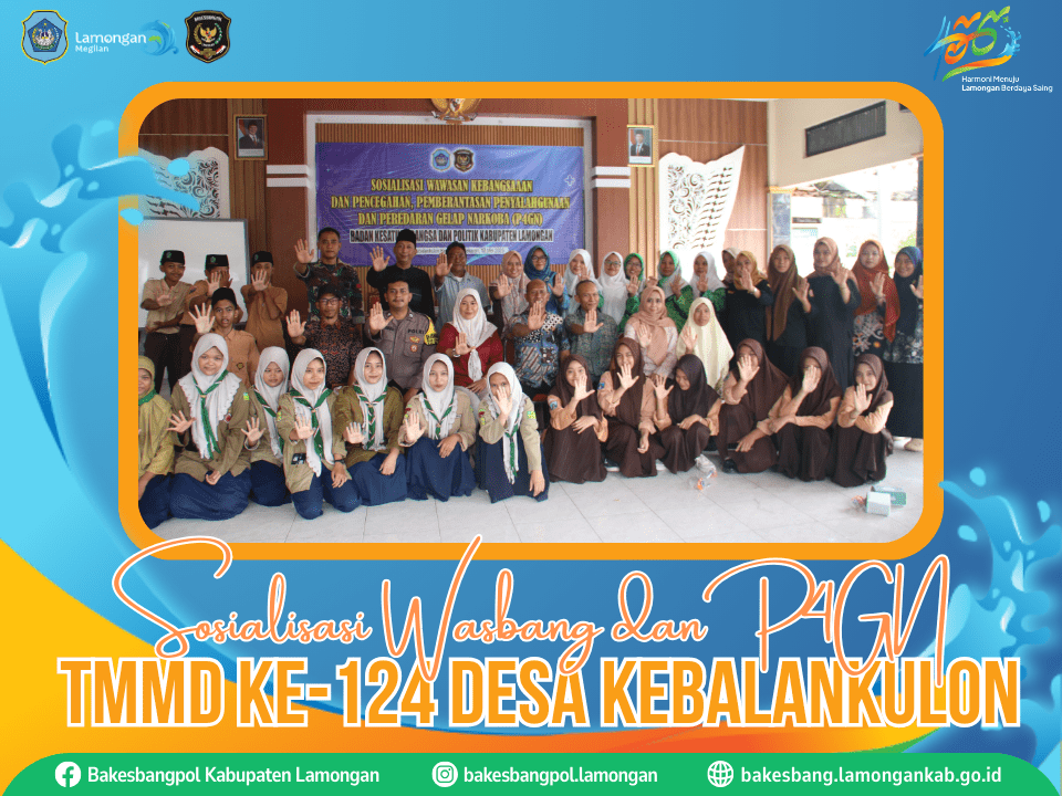 TMMD ke-124 di Desa Kebalankulon, Bakesbangpol Beri Sosialisasi Wawasan Kebangsaan dan P4GN