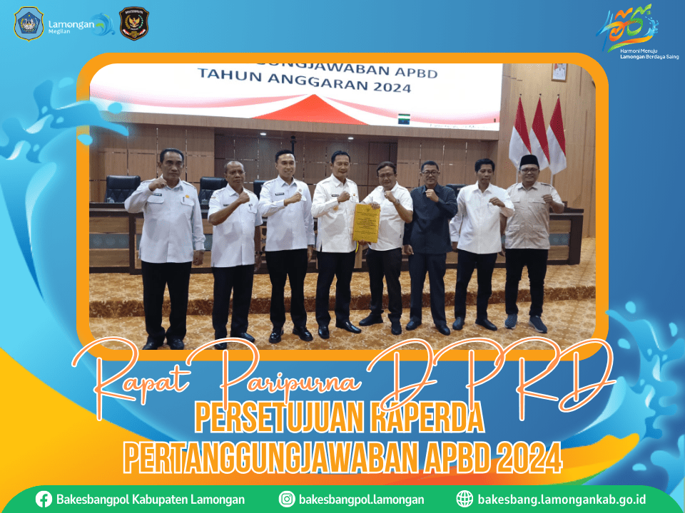 Raperda Pertanggungjawaban APBD 2024 Lamongan Resmi Disetujui