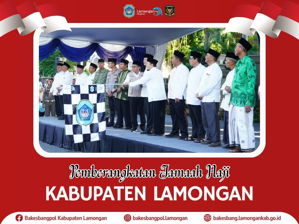 Foto: Lepas Ribuan Jamaah Haji, Bupati Lamongan Sebut Peningkatan Kuota Jadi Simbol Kesejahteraan Lamongan