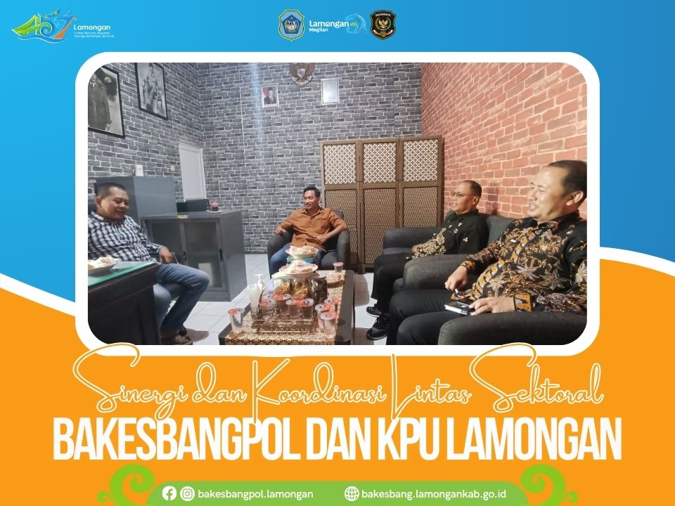 Foto: Perkuat Sinergi, Bakesbangpol Lamongan dan KPU Koordinasi Lintas Sektoral di Bidang Politik