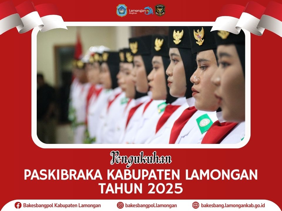 Foto: Bupati Lamongan Kukuhkan Paskibraka Tahun 2025