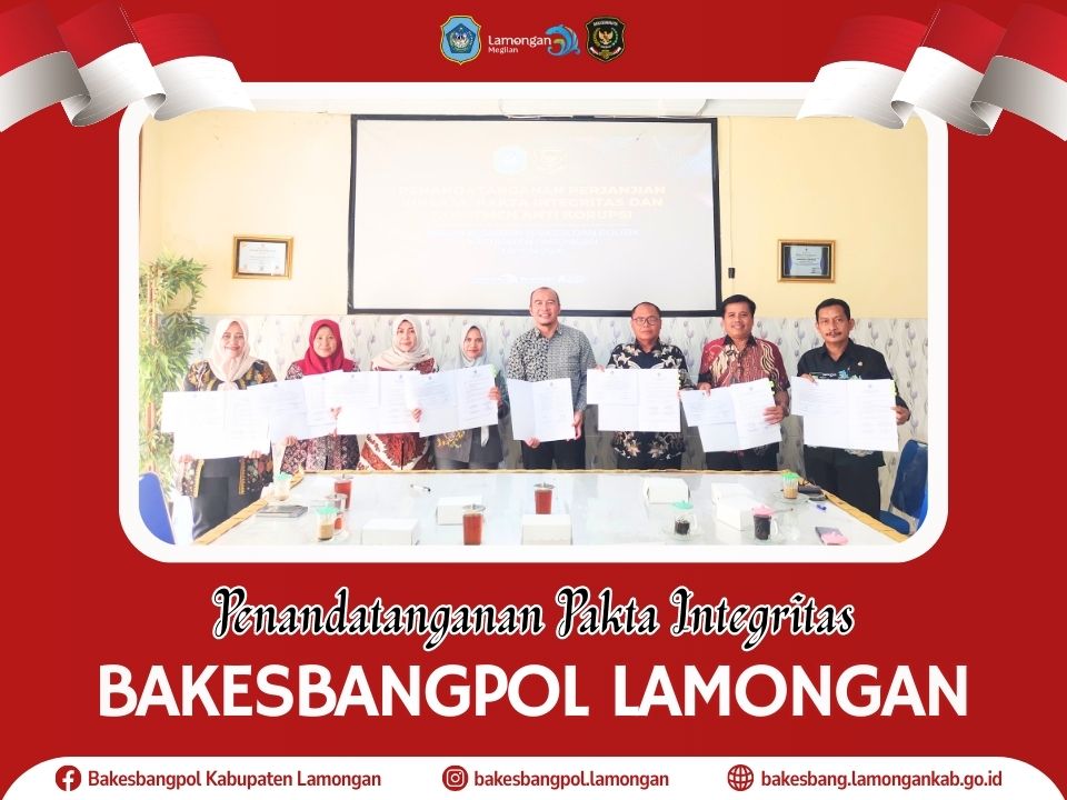 Foto: Penandatanganan Pakta Integritas Bakesbangpol Lamongan Tahun 2026