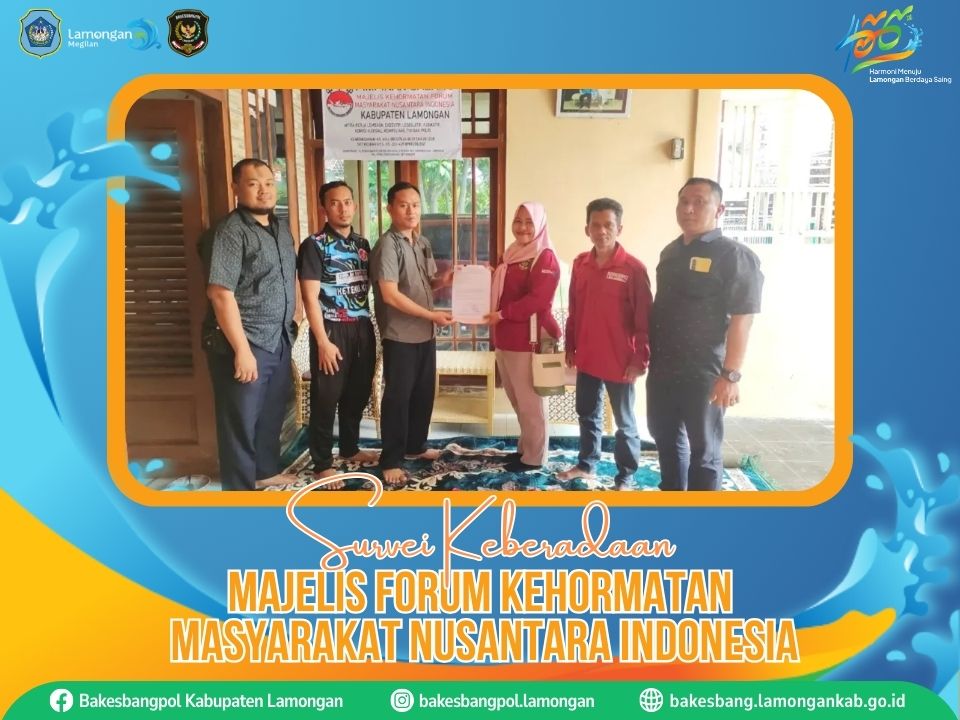 Foto: Bakesbangpol Survei Majelis Kehormatan Forum Masyarakat Nusantara Indonesia (MKFMNI) Lamongan